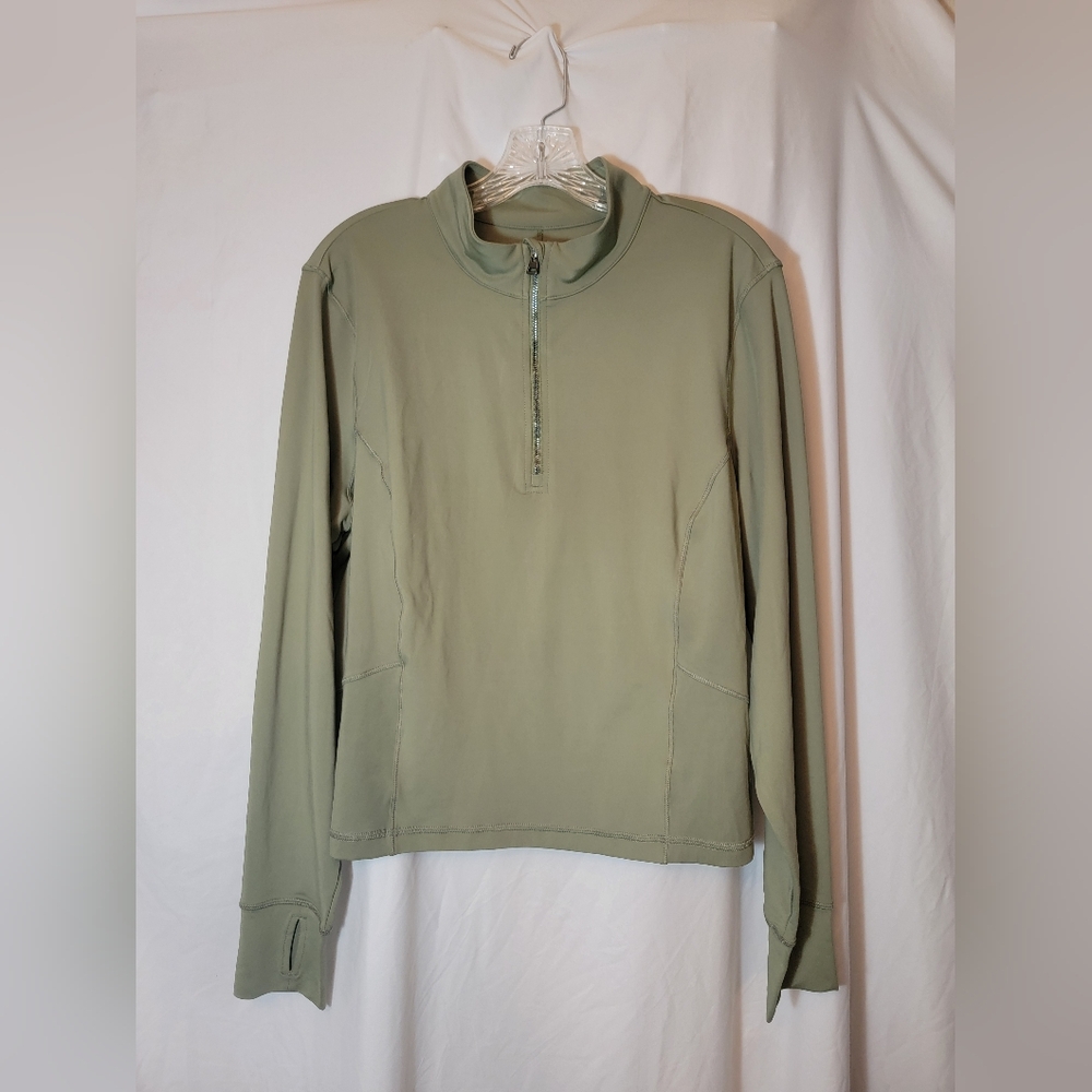 Avia Pullover Quarter Zip Jacket Women's Olive Green Size XXXL (22)
